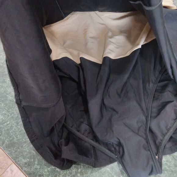 Roaman's Swimsuit Plus Size 3x 24W Gold and Black Attached Brief Full Coverage - Picture 4 of 12